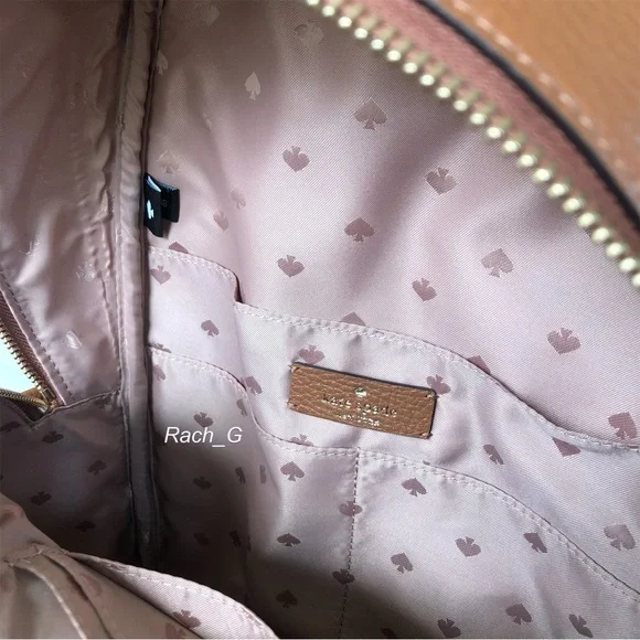 Kate Spade Leila Medium Dome Pebbled Leather Backpack - Picture 8 of 10